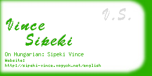 vince sipeki business card